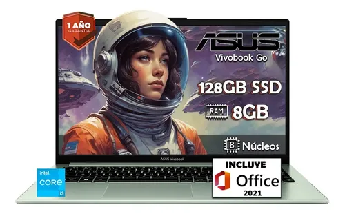 Laptop Asus VivoBook con procesador Intel i3 de 12ª generación, 8GB RAM y SSD de en República Dominicana