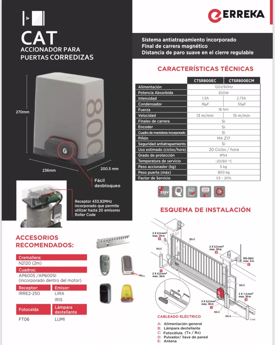 Motores Eléctricos Marca Erreka Europeos