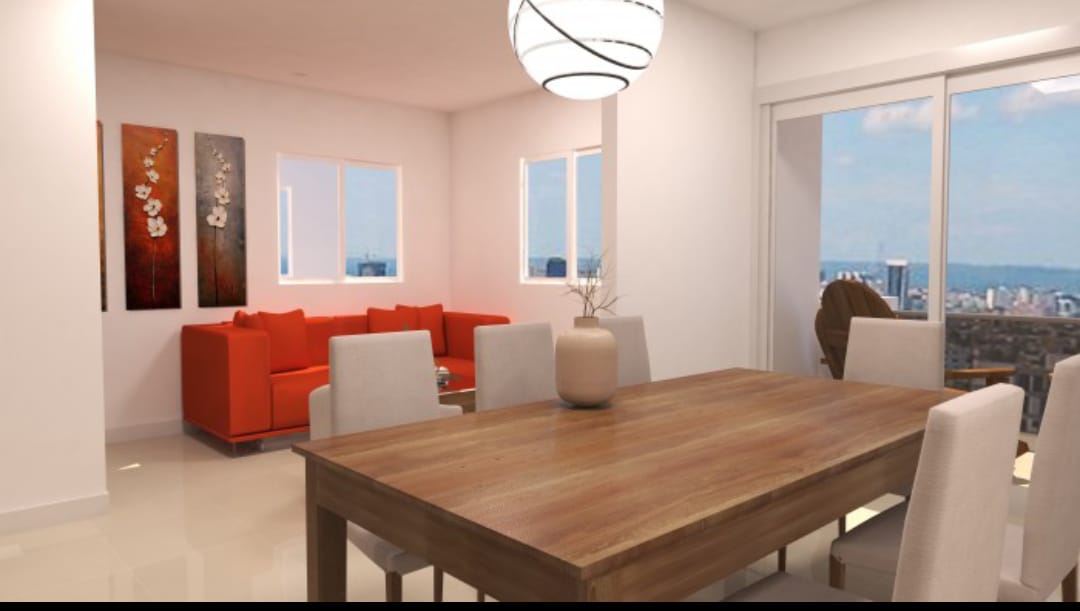 Apartamento Listo en venta primer piso de 3 hab. en torre en Manoguayabo, Santo Domingo Oeste.