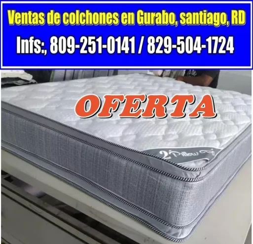 Colchones Doble Pillow Top De Venta En Gurabo Santiago Rd en República Dominicana