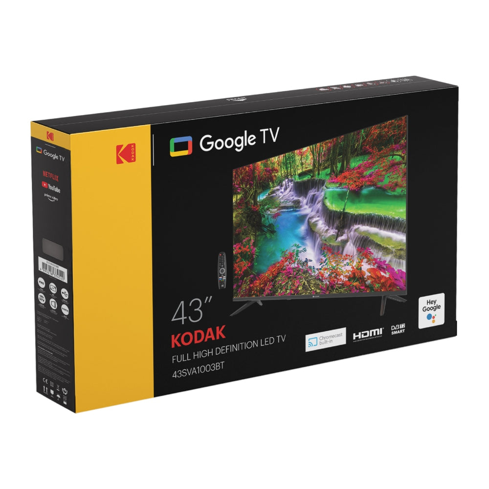 Kodak 43" Smart TV Google TV Control Voz en República Dominicana